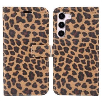 Samsung Galaxy S23+ Stand Wallet PU Nahkainen puhelinkotelo Leopard Pattern Flip Phone Cover