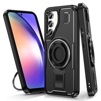 Samsung Galaxy A54 5G -puhelimen kuori TPU+PC Kickstand -puhelimen suojus silikonisella sormihihnalla