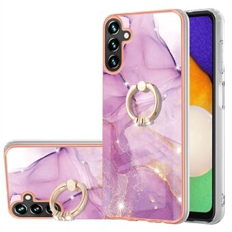 Samsung Galaxy A54 5G YB IMD Series-10 Ring Putoamissuojalle Putoamissuojalle TPU-puhelinkotelo IMD IML Marmorikuvioiselle Galvanointikehykselle Suojakuori