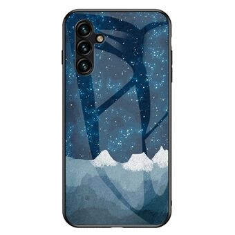 Samsung Galaxy A54 5G Starry kuviotulostus Iskunkestävä puhelinkotelo karkaistu lasi + kova PC + pehmeä TPU suojakuori