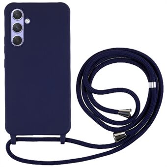 Samsung Galaxy A54 5G TPU Crossbody Case Iskunkestävälle liukumattomalle ohuelle puhelimen suojukselle kaulanauhalla