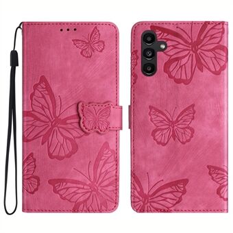 Samsung Galaxy A54 5G Skin-touch nahkatelineelle Stand Butterfly painettu lompakon kansi