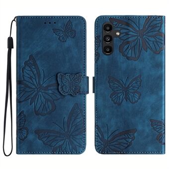 Samsung Galaxy A54 5G Skin-touch nahkatelineelle Stand Butterfly painettu lompakon kansi