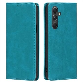 Samsung Galaxy A54 5G Calf Texture Protector Stand PU-nahkainen lompakko puhelimen kuori