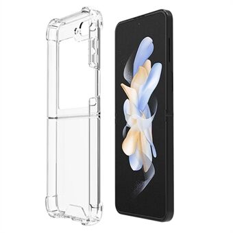 Samsung Galaxy Z Flip5 5G:lle Taitettava Design Kännykkäkotelo PC+TPU HD Clear Phone Takakansi