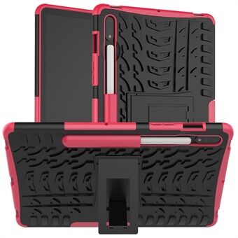 Liukumaton PC + TPU -yhdistelmäkotelo jalustalla Samsung Galaxy Tab S9 / Tab S7 T870 / Tab S8:lle.