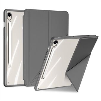 DUX DUCIS Magi Series Samsung Galaxy Tab S9 / S9 FE Kotelo Origami Teline Nahka+PC+TPU Läpinäkyvä Takakansi