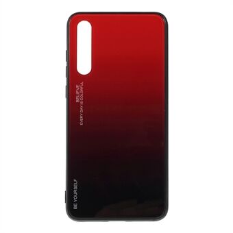 Varten Huawei P20 Pro Gradient Color Glass + PC + TPU Hybrid -matkapuhelinkotelo