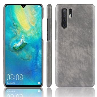 Litchi Skin Leather Hard PC -kuori Huawei P30 Pro