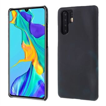 Lämpöinduktio fluoresoiva väriä vaihtava PU-nahkapäällysteinen PC-puhelinkotelo Huawei P30 Pro - musta