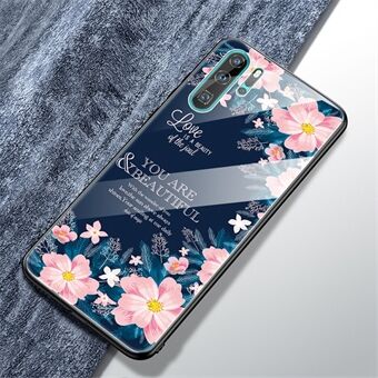 Kuviotulostus 9H-lasinen takaosa + pehmeä TPU Edge -hybridipuhelinkotelo Huawei P30 Pro