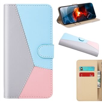 Kolmivärinen Splicing PU Leather Flip Case Shell -kuori Huawei P40 lite / nova 6 SE / Nova 7i