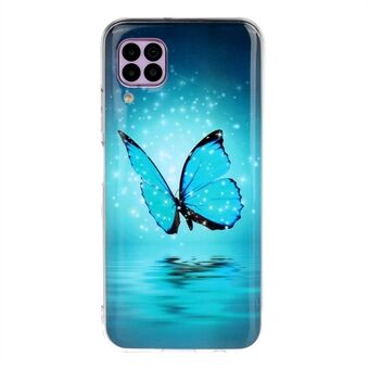 IMD-kuvioitu TPU-kotelon valoinen puhelimen suojus Huawei P40 lite / nova 6 SE / Nova 7i -puhelimelle