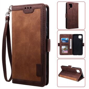 Retro Style Splicing Leather Wallet Cover Stand puhelinkotelo Huawei P40 lite / nova 6 SE / Nova 7i