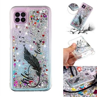 Kuviopainatus Glitter-jauhe Quicksand TPU -suojakuori - Huawei P40 Lite 4G / Nova 6 SE / Nova 7i