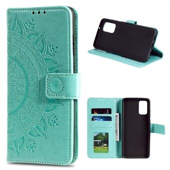 Painettu Mandala Flower Wallet -nahkakotelo hihnalla Huawei P Smart 2021 / Y7a:lle