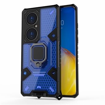 Full Body Hybrid Iskunkestävä PC + TPU-puhelinkotelon suojakuori jalustalla Huawei P50 Pro