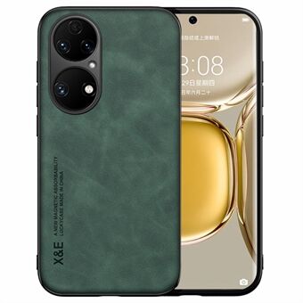 Huawei P50 Pro 4G Skin-Touch Feeling -puhelimen suojakuorelle Ultra ohut PU-nahkapäällysteinen TPU- Scratch puhelinkotelo magneetilla