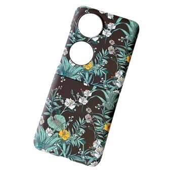 Huawei P50 Pocket Flower Patternille Scratch kova PC-puhelimen kotelo