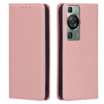 Huawei P60 / P60 Pro PU-nahkainen puhelinkotelo Stand Lompakko Calf Texture Magneettinen suojakuori