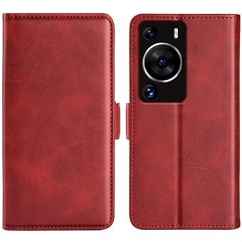 Huawei P60 Pro PU -nahkakotelolle Calf Texture Stand Lompakon puhelimen suojakuori