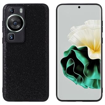 Huawei P60 Pro Tarkat leikkaukset Kameran suojaus PU-nahkapäällysteinen PC+TPU-suojakuori