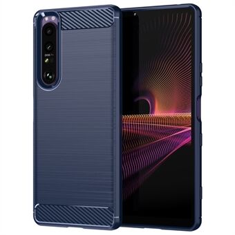 1,8 mm:n TPU-kuori hiilikuiturakenne Hieno työstö harjattu pinta taivutettava puhelimen kansi Sony Xperia 1 III 5G:lle