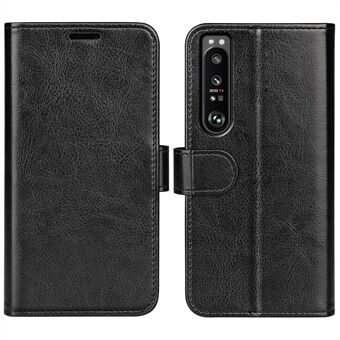 Sony Xperia 1 IV -puhelimelle Tyylikäs Crazy Horse Texture Folio Phone Covering Shell Flip PU Stand puhelinkotelo