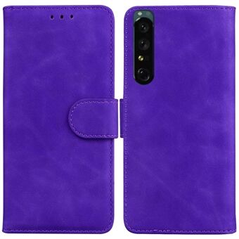 Sony Xperia 1 IV Solid Color taitettavalle Stand PU-nahka + TPU iskunkestävä puhelinkuoren lompakkosuoja