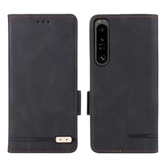 Sony Xperia 1 IV PU Nahkaiselle Iskunkestävä Hardware Design Puhelinkotelolle Stand Folio Flip Cover