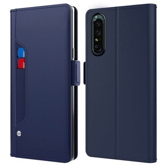 Sony Xperia 1 IV 5G -meikkipeilipuhelinkotelolle Folio Flip PU-nahkainen magneettilukko Iskunkestävä kansi korttitelineen Stand