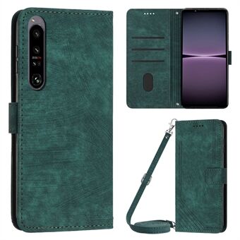 Sony Xperia 1 IV 5G PU-nahkaiselle lompakkokotelolle painettu Stand Iskunkestävä kansi kahdella hihnalla