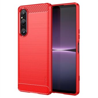 MOFI JK TPU Series-1 Sony Xperia 1 V hiilikuituharjattu puhelinkuori Pehmeä TPU puhelimen takakuori