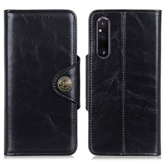 KHAZHEN Sony Xperia 1 V Wallet PU Stand puhelinkotelo Pudotuksen estävä puhelimen suojus