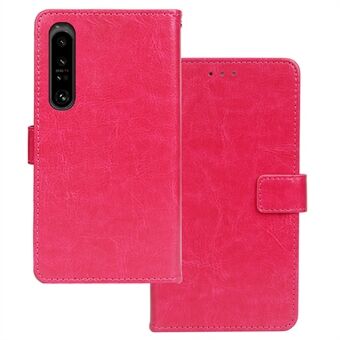 IDEWEI Sony Xperia 1 V PU -nahkaiselle Stand Crazy Horse Texture -lompakkokotelo, puhelimen kuori