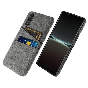 Dual Card Holder -puhelinkotelo Sony Xperia 1 V:lle, kova PC + kangaspuhelimen takakansi