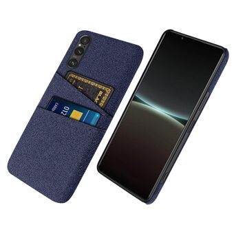 Dual Card Holder -puhelinkotelo Sony Xperia 1 V:lle, kova PC + kangaspuhelimen takakansi