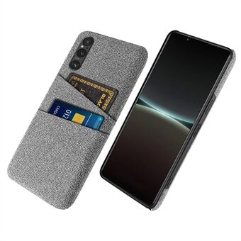 Dual Card Holder -puhelinkotelo Sony Xperia 1 V:lle, kova PC + kangaspuhelimen takakansi