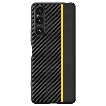 Sony Xperia 1 V Carbon Fiber Texture -puhelinkotelolle Hard PC Ultra Slim Suojakuori