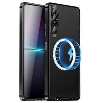 Magic Shield Magnetic Series Sony Xperia 1 V Slim Case -pudotusta estävälle metallirunkoiselle puhelinkotelolle linssisuojuksella. Yhteensopiva MagSafen kanssa