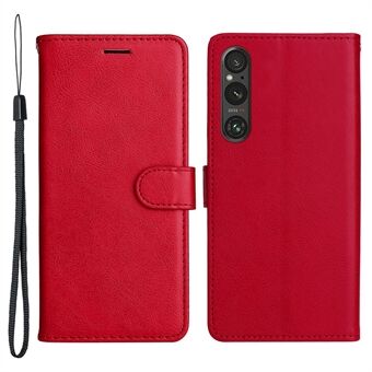 KT Leather Series-2 Sony Xperia 1 V:lle Iskunkestävä PU-nahkakuori, yksivärinen jalusta Stand Lompakko