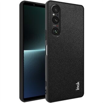 IMAK LX-5 -sarja Sony Xperia 1 V Cross Texture -pudotuksenkestävälle puhelinkuorelle PU-nahkapäällysteinen PC+TPU-kuori