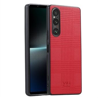 VILI TH -sarjan puhelimen kuori Sony Xperia 1 V:lle, PU-nahalla päällystetty PC+TPU-puhelimen takakansi