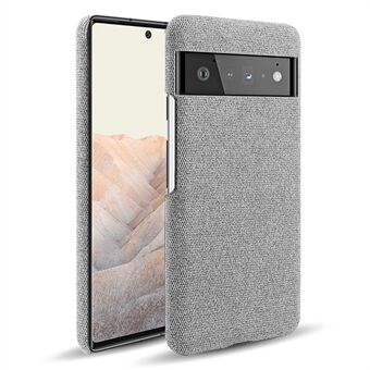 Google Pixel 6 Pro -puhelimen kankaalla päällystetty kova PC-materiaalista valmistettu iskunkestävä, liukumaton ja sormenjälkiä hylkivä puhelin suojakuori.