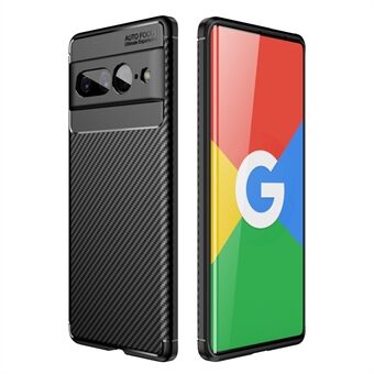 Google Pixel 7 Pro Carbon Fiber -tekstuuri, naarmuja kestävä suojakuori joustavasta TPU-materiaalista