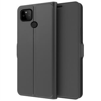 Google Pixel 5 PU-nahkainen kääntyvä flip-kotelopuhelimen suojus sisäänrakennetulla TPU-magneettisella puhelinkotelolla ja korttipaikalla.