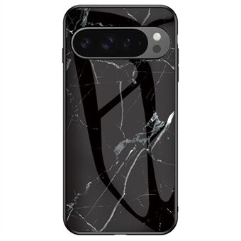 Google Pixel 9 Pro XL -puhelimen kotelo marmorikuviolla karkaistua lasia + PC + TPU suojaava puhelinkotelo