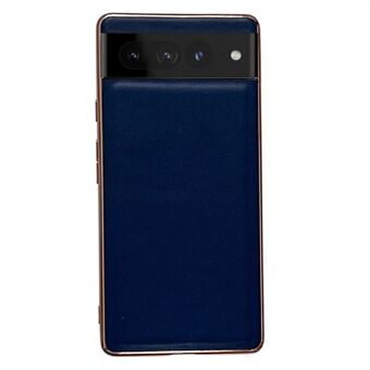 Google Pixel 7 Pro Electroplating Aidosti nahkainen päällystetty TPU+PC-puhelinkotelo matkapuhelimen suojana