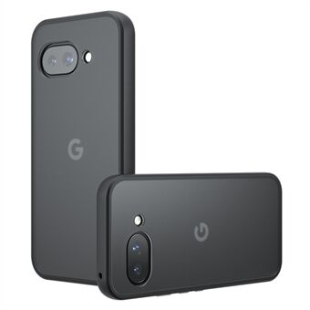 Google Pixel 9a Kuori pehmeällä TPU+PC mattapintaisella puhelinsuojakuorella, läpinäkyvä musta