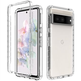 Googlen Pixel 7 5G tyylikäs gradienttivärinen puhelinkotelo, kirkas pehmeä TPU + kova PC-hybridikansi.